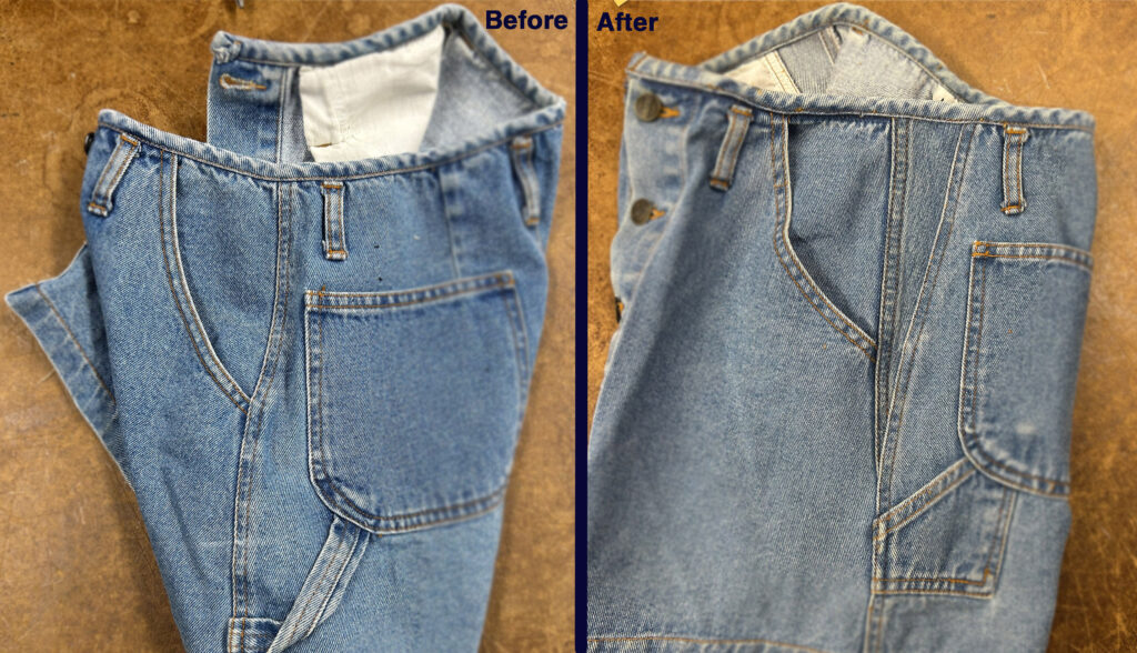 Letting out the wait by adding wedges on the sides